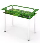 Glass dining table D-03-2 with tempered glass and chrome legs order